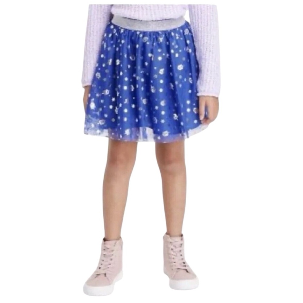 Cat & Jack Girls Blue Silver Hanukkah Tulle Skirt Size: XS (4-5 years old) - Picture 6 of 6